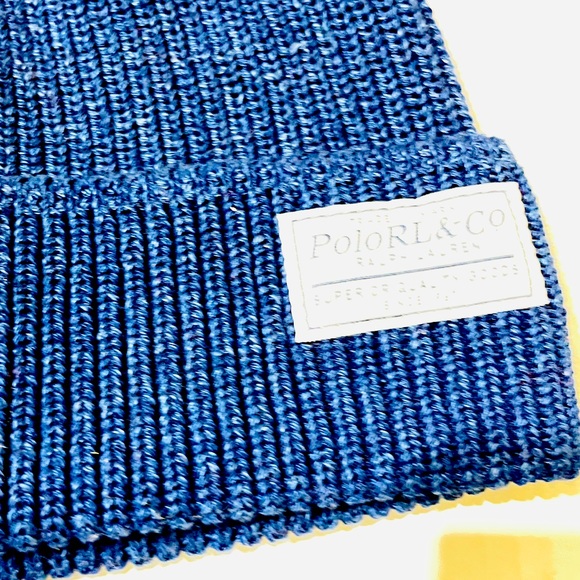 Polo by Ralph Lauren, PoloRL&Co Beanie Blue. - Picture 2 of 5